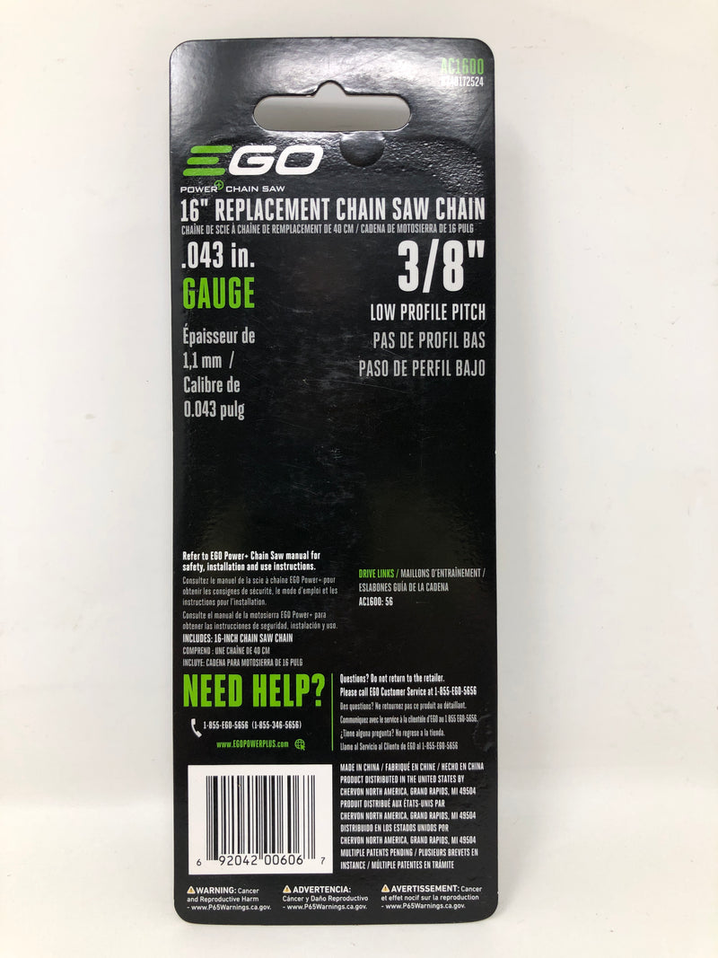 AC1600 EGO 16" Chain Saw Chain