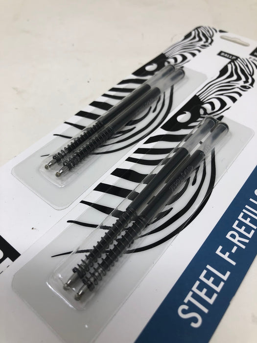 85412 Zebra Steel F-Refills Black Ink 1.0mm Ballpoint Refills (x2)