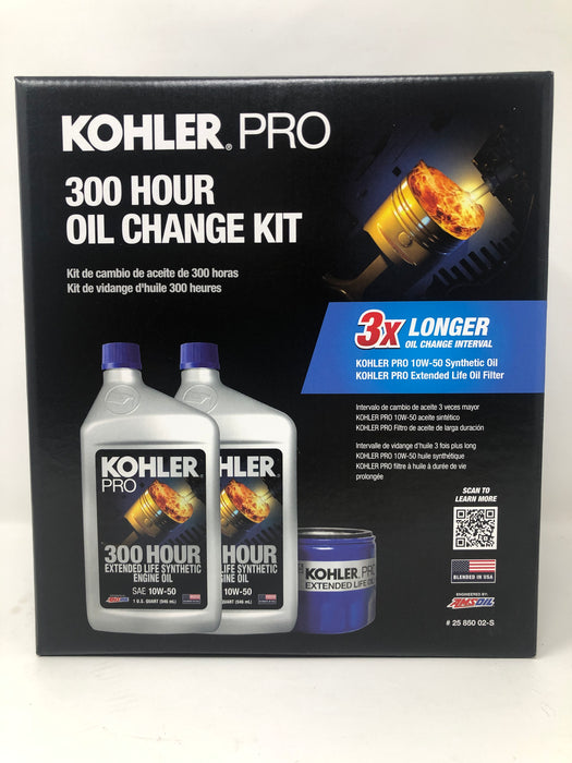 25 850 02-S Kohler 300 Hour Oil Change Kit (2 Quart)