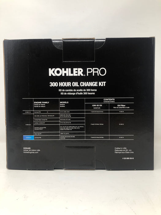 25 850 03-S Kohler 300 Hour Oil Change Kit (3 Quart)