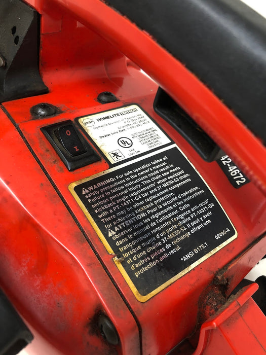 XL12 Homelite Chainsaw with Chain (No Bar)