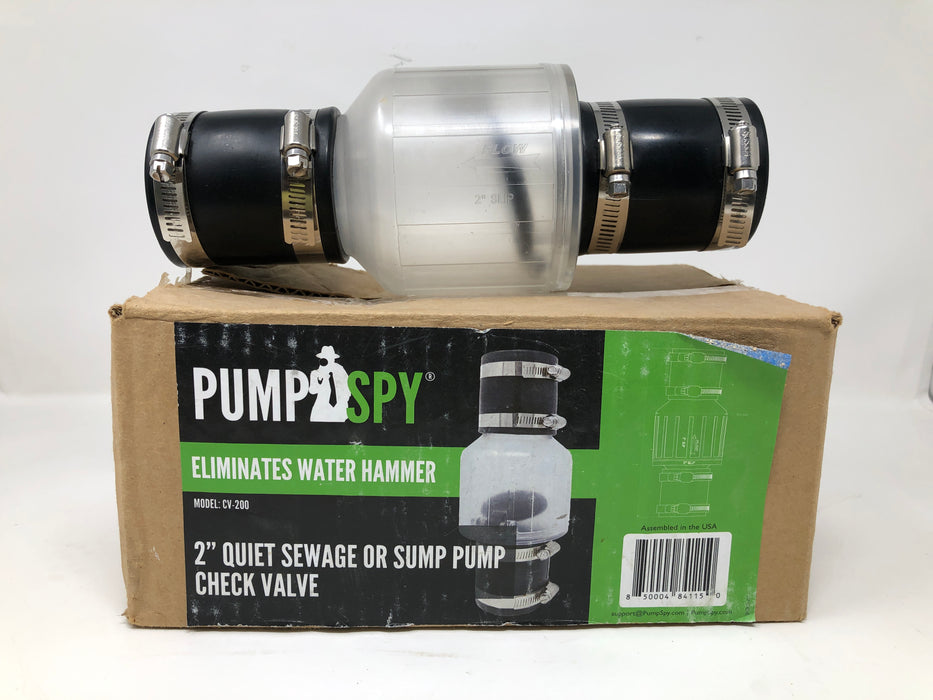 CV-200 Pump Spy 2" Quiet Sewage or Sump Pump Check Valve