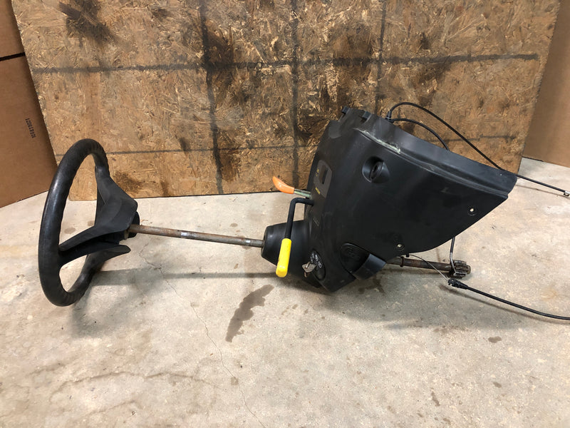 UC15054 John Deere Instrument, Shaft, and Steering Wheel Assembly from D110 100 Series Mower
