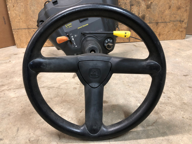 UC15054 John Deere Instrument, Shaft, and Steering Wheel Assembly from D110 100 Series Mower