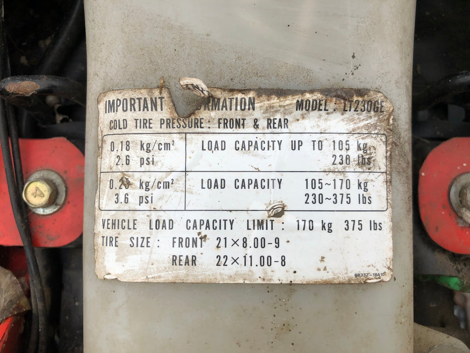 LT230GE Suzuki 4-Wheeler (Used)