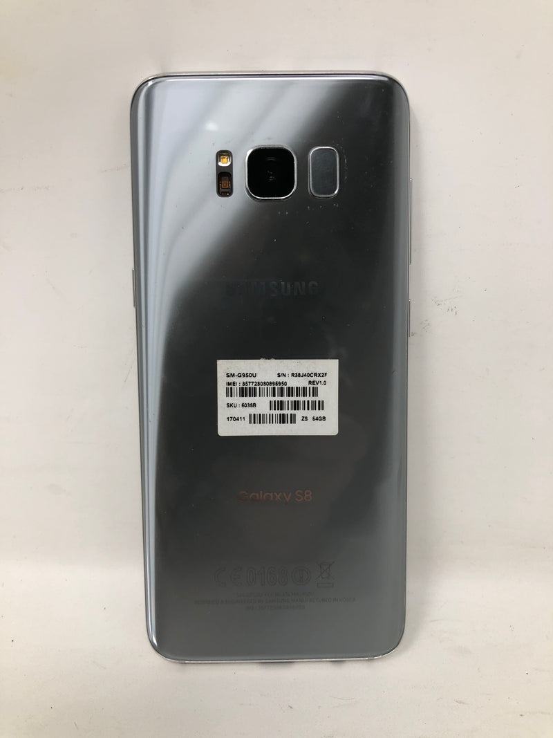 G950U Samsung Galaxy S8 Phone Locked (AT&T) + Quad Lock Case