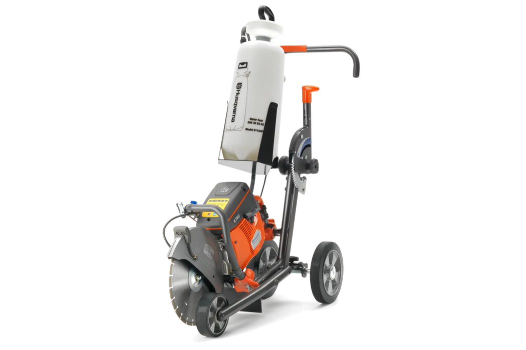 587768401 Husqvarna KV7 Power Cut Off Saw Two Wheel Cart w/ Water Tank