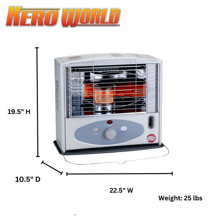 KW-11F Kero World 10,500 BTU Kerosene Indoor Heater Radiant