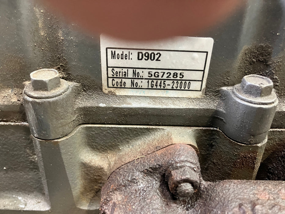 D902-ES Kubota 0.898L Diesel Engine - Removed from Toro Z Master 74265