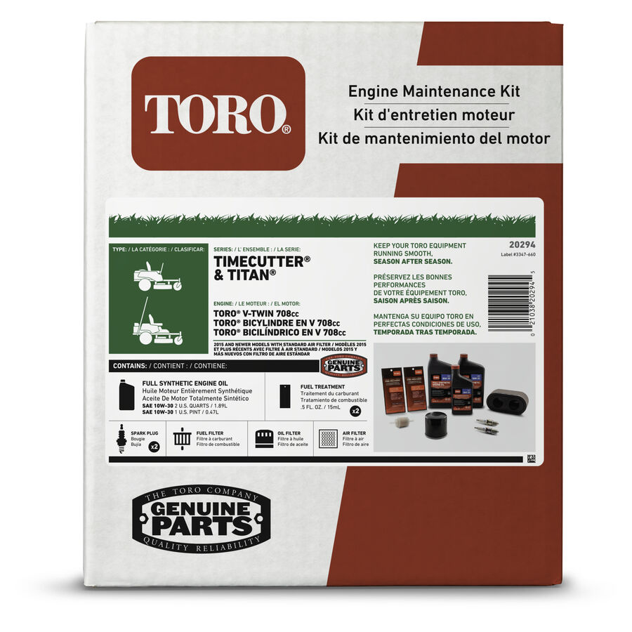 20294 Toro Maintenance Kit (V-Twin) — RC Engine Service
