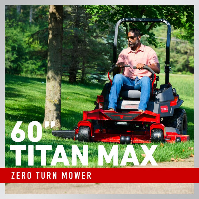 76606 Toro 60" Titan MAX Zero Turn Mower Kohler 26HP Fabricated Deck