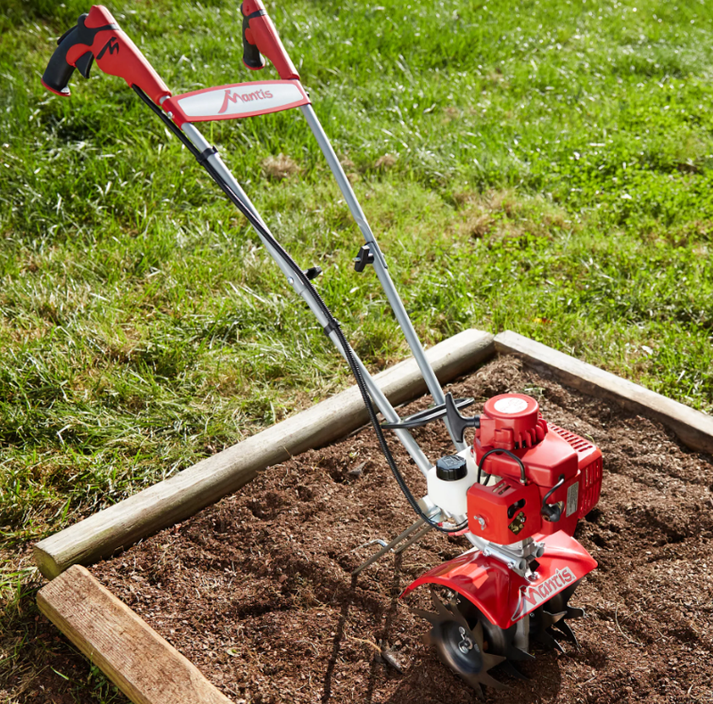 7924 Mantis 2-Cycle Mini Tiller w/ FastStart Engine & Kickstand