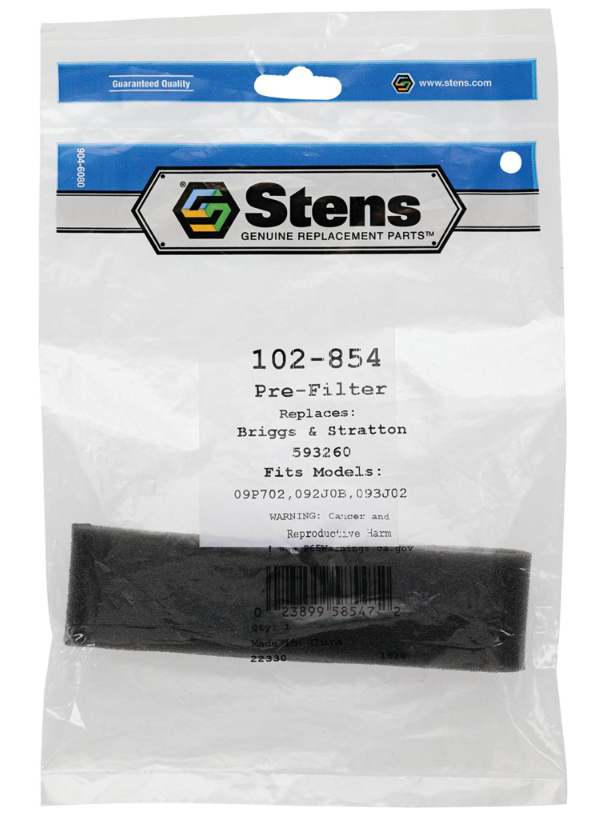 102-854 Stens Pre Filter