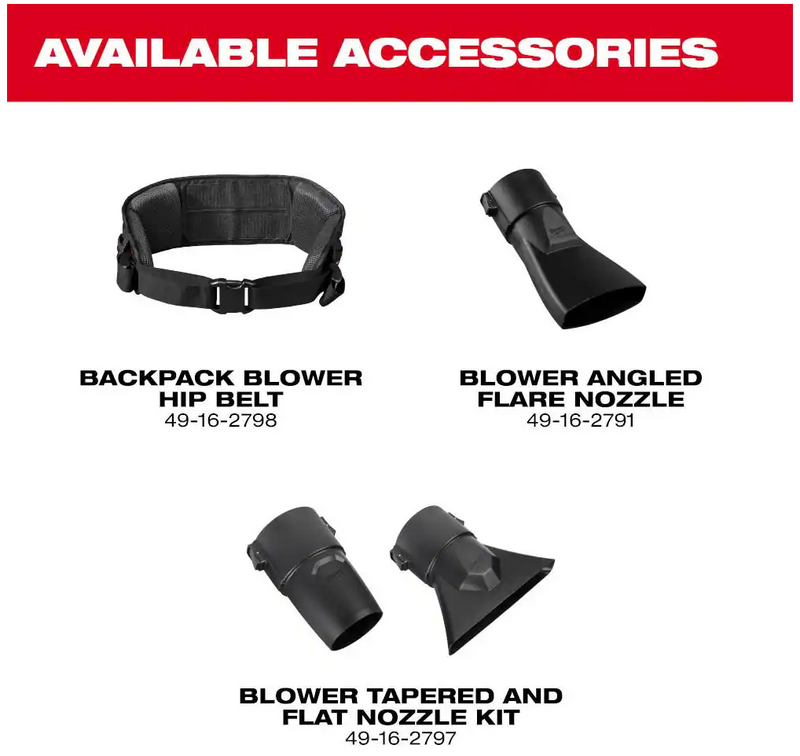 3009-20 Milwaukee M18 Fuel Dual Battery Backpack Blower (Tool Only)