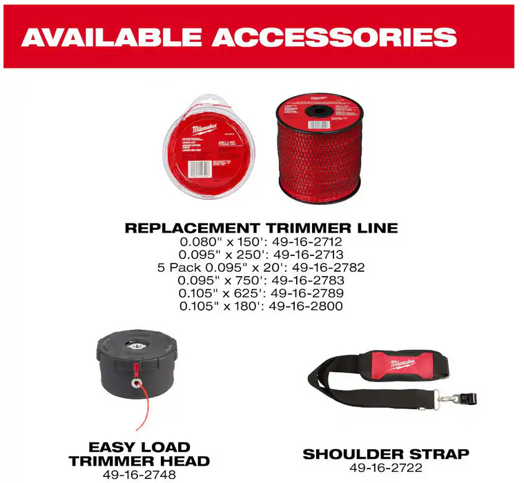 3006-20 Milwaukee M18 Fuel 17" Dual Battery String Trimmer (Tool Only)