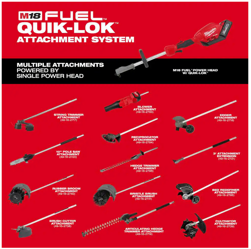 3016-21ST Milwaukee M18 Fuel String Trimmer w/ QUik-LOK Kit