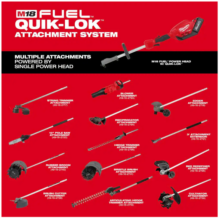 2825-21ST Milwaukee M18 Fuel String Trimmer w/ QUik-LOK Kit