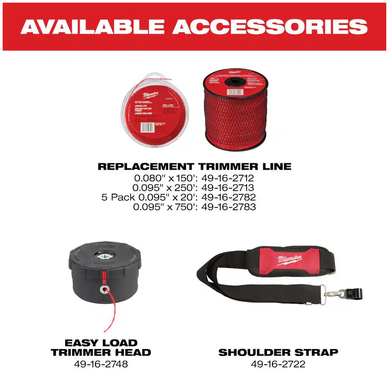 3016-21ST Milwaukee M18 Fuel String Trimmer w/ QUik-LOK Kit