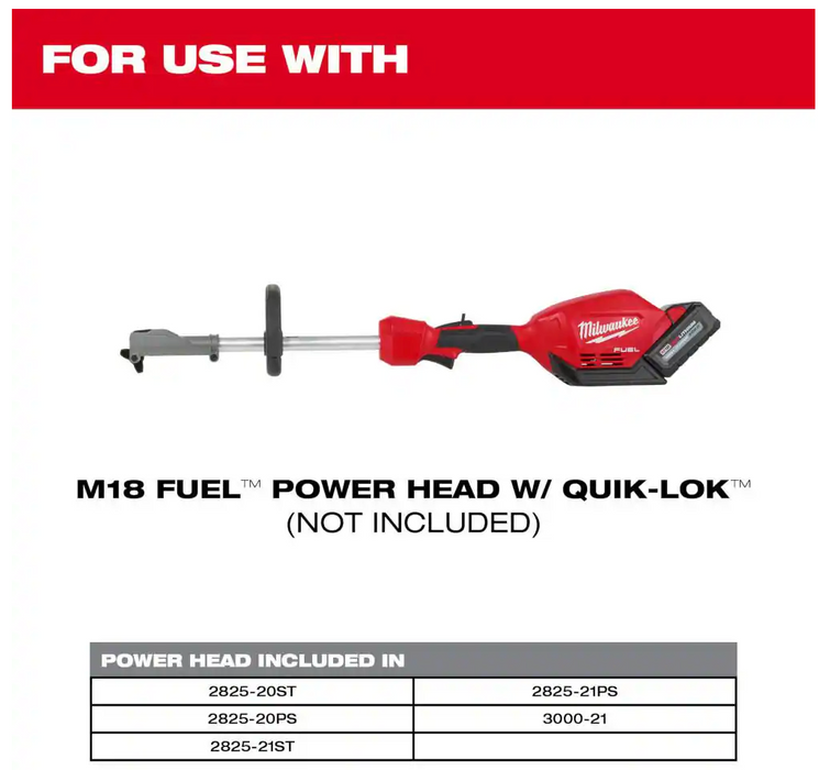 49-16-2719 Milwaukee M18 Fuel QUIK-LOK Articulating Hedge Trimmer Attachment