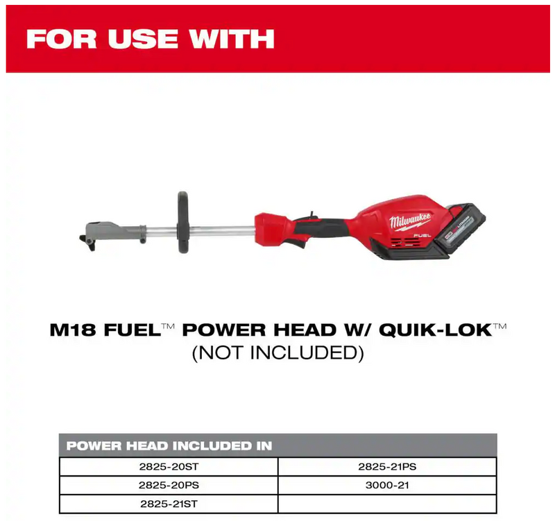 49-16-2720 Milwaukee M18 Fuel QUIK-LOK 10" Pole Saw Attachment