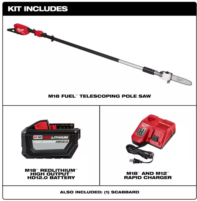 3013-21 Milwaukee M18 Fuel Telescoping Pole Saw Kit