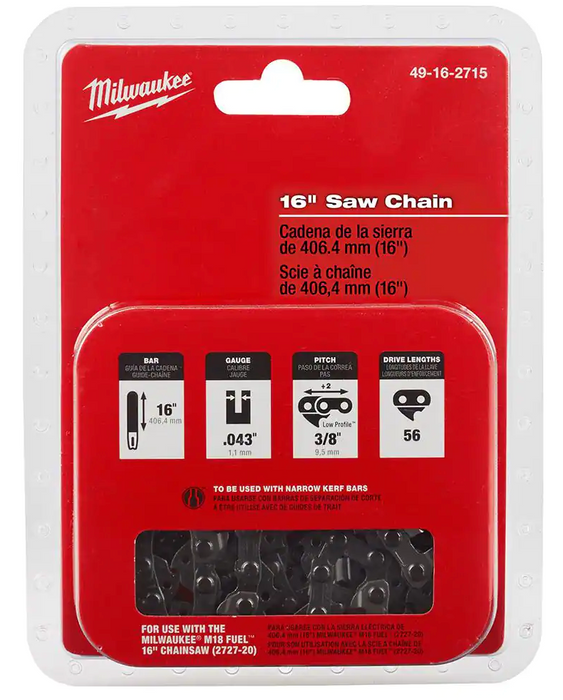 49-16-2715 Milwaukee 16" Chain Saw Chain