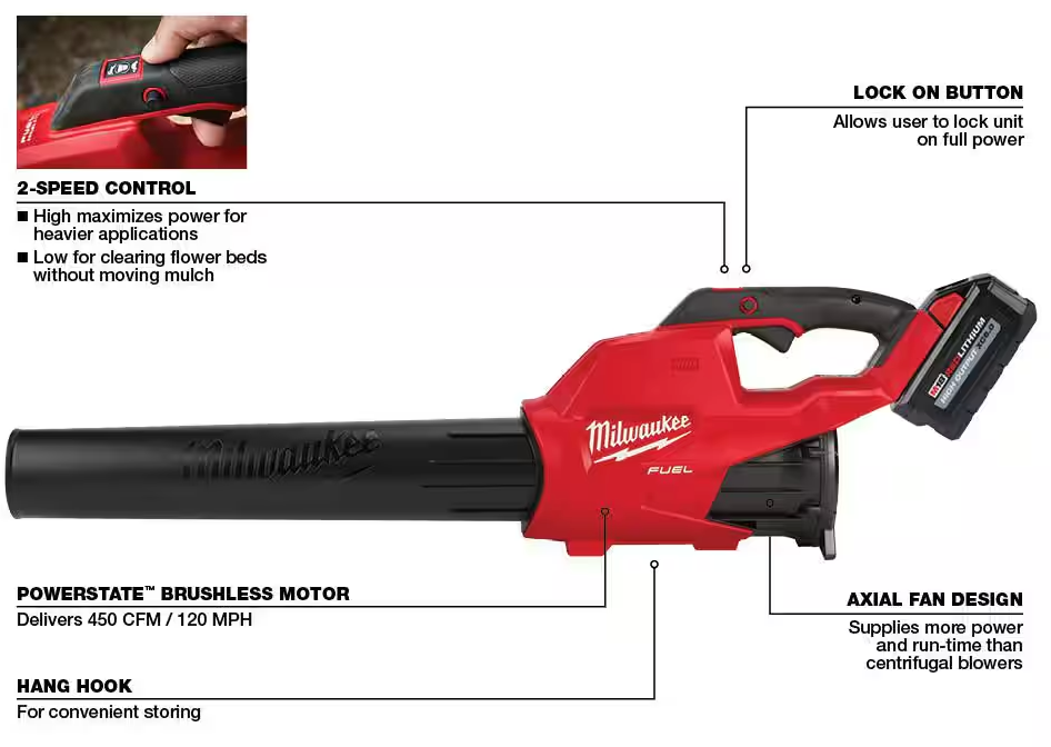 3000-21 Milwaukee M18 Fuel 2 Tool Combo Kit (Trimmer & Blower Combo)