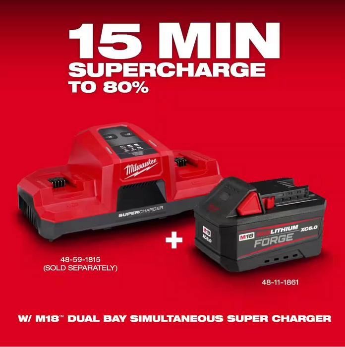 48-11-1861 Milwaukee M18 REDLITHIUM FORGE XC 6.0 AH Battery Pack