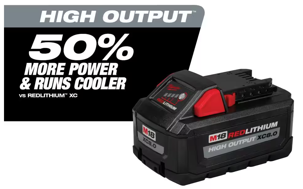 48-11-1880 Milwaukee M18 REDLITHIUM HIGH OUTPUT XC 8.0 AH Battery Pack