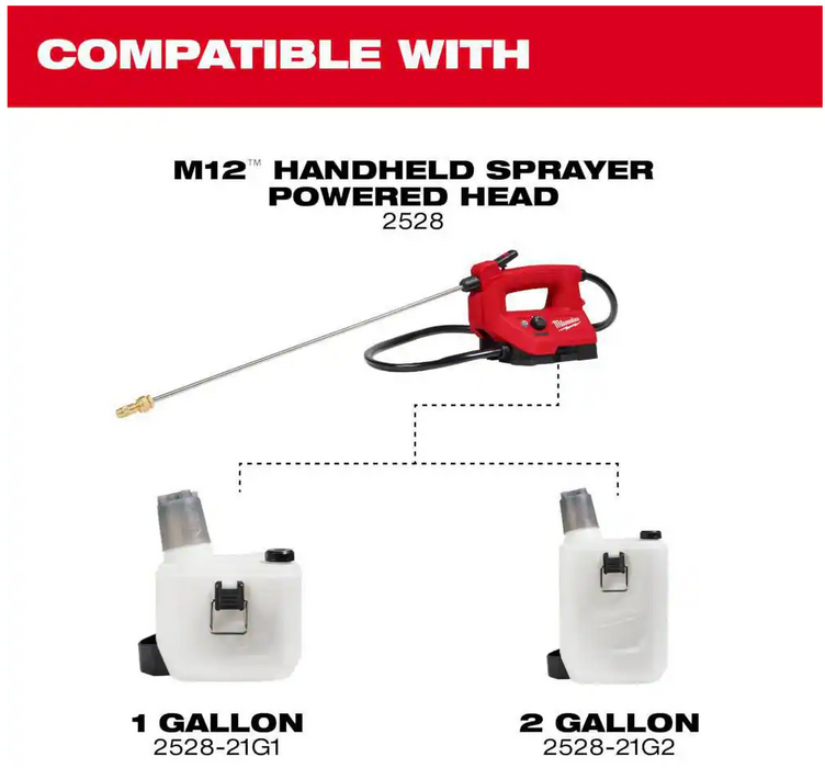 2528-21G1 Milwaukee M12 1 Gallon Handheld Sprayer Kit