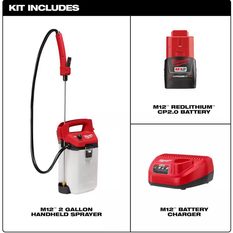 2528-21G2 Milwaukee M12 2 Gallon Handheld Sprayer Kit