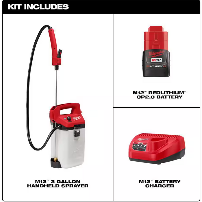 2528-21G2 Milwaukee M12 2 Gallon Handheld Sprayer Kit