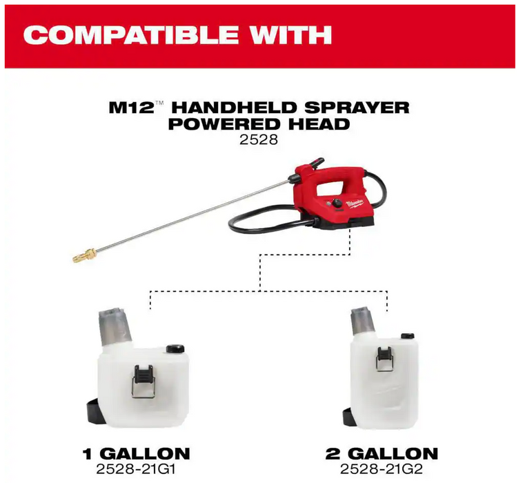 2528-21G2 Milwaukee M12 2 Gallon Handheld Sprayer Kit