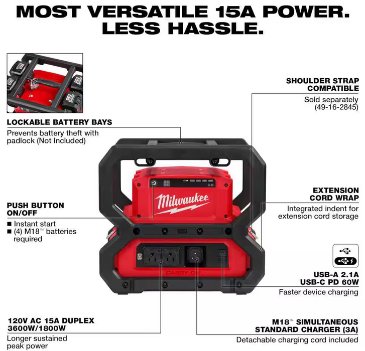 2845-20 M18 Carry On 3600W/1800W Power Supply