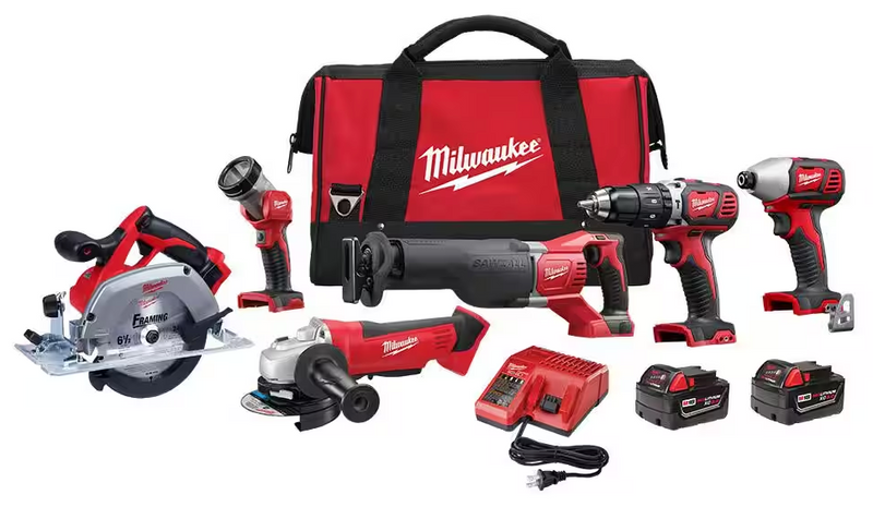 2696-26 Milwaukee M18 Cordless 6-Tool Combo Kit