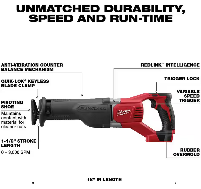 2696-26 Milwaukee M18 Cordless 6-Tool Combo Kit