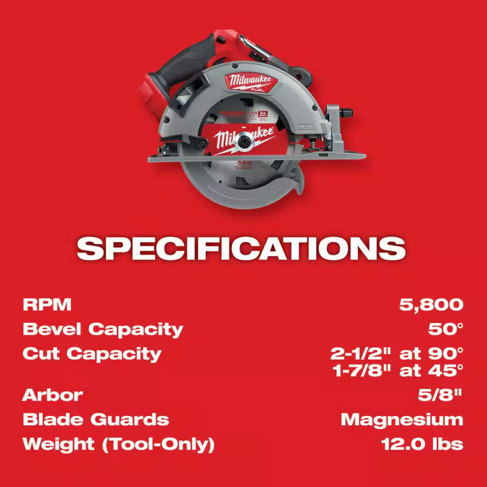 2732-20 M18 Fuel 7-1/4" Circular Saw (Tool Only)