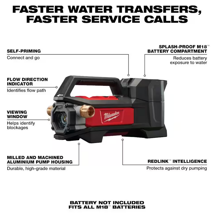 2771-20 Milwaukee M18 Transfer Pump (Tool Only)