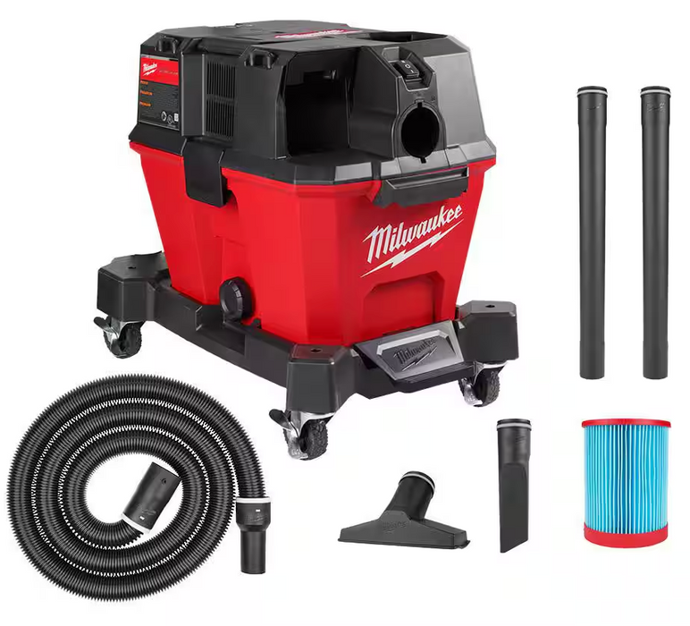 0910-20 Milwaukee M18 Fuel 6 Gallon Wet/Dry Shop Vac w/ Accessories