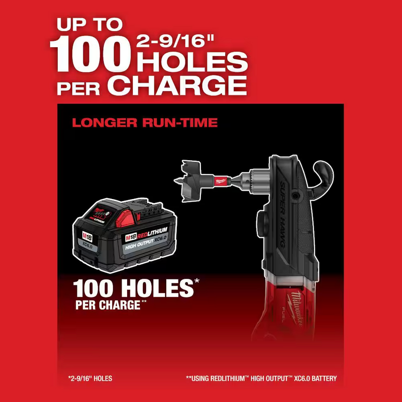 2809-20 Milwaukee M18 Fuel SUPER HAWG 1/2" Right Angle Drill (Tool Only)