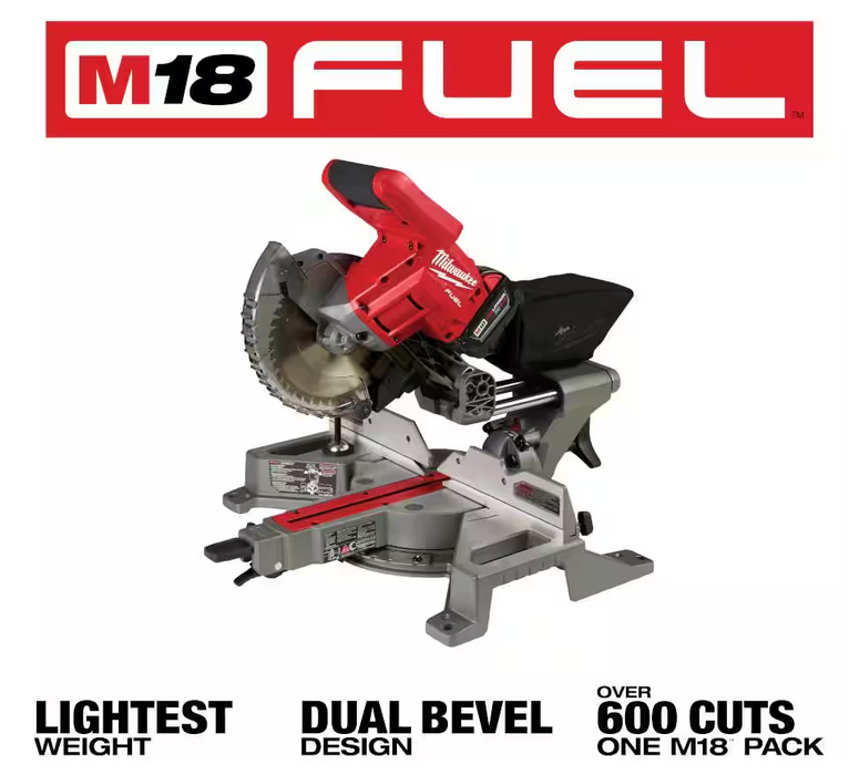 2733-20 Milwaukee M18 Fuel 7-1/4" Dual Bevel Sliding Compound Miter Saw (Tool Only)