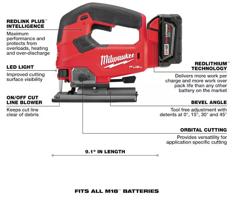 2737-21 Milwaukee M18 Fuel Jig Saw KIt