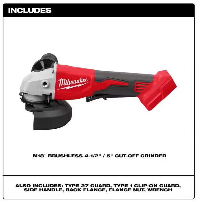 2686-20 Milwaukee M18 Brushless 4.5" Grinder w/ Paddle Switch (Tool Only)