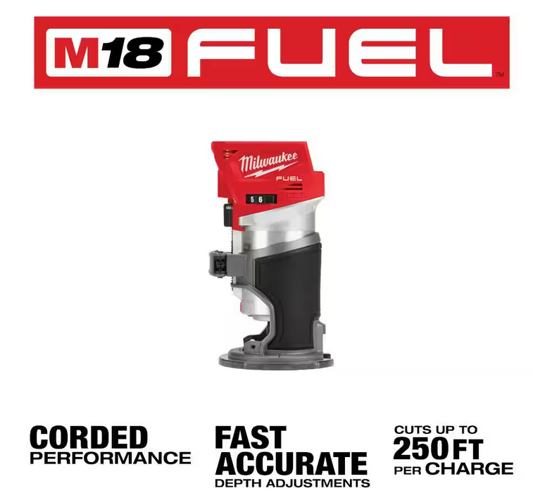 2723-20 Milwaukee M18 Fuel Compact Router (Tool Only)