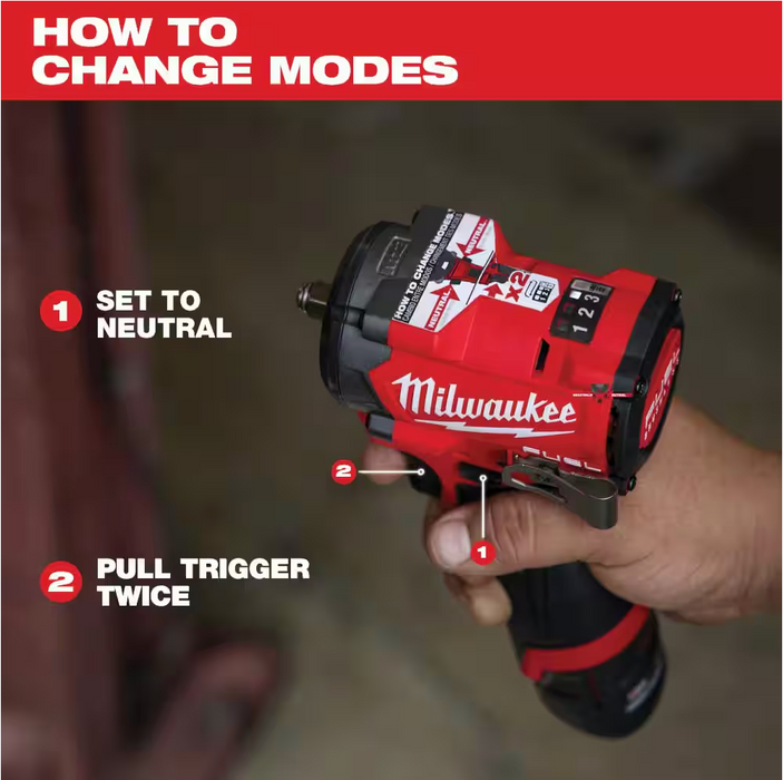 2562-20 Milwaukee M12 Fuel 3/8" Stubby Impact Driver