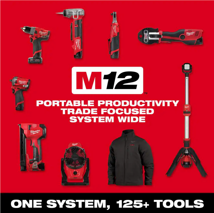 2494-22 Milwaukee M12 Fuel Cordless 2-Tool Combo Kit (2407-20, 2462-20