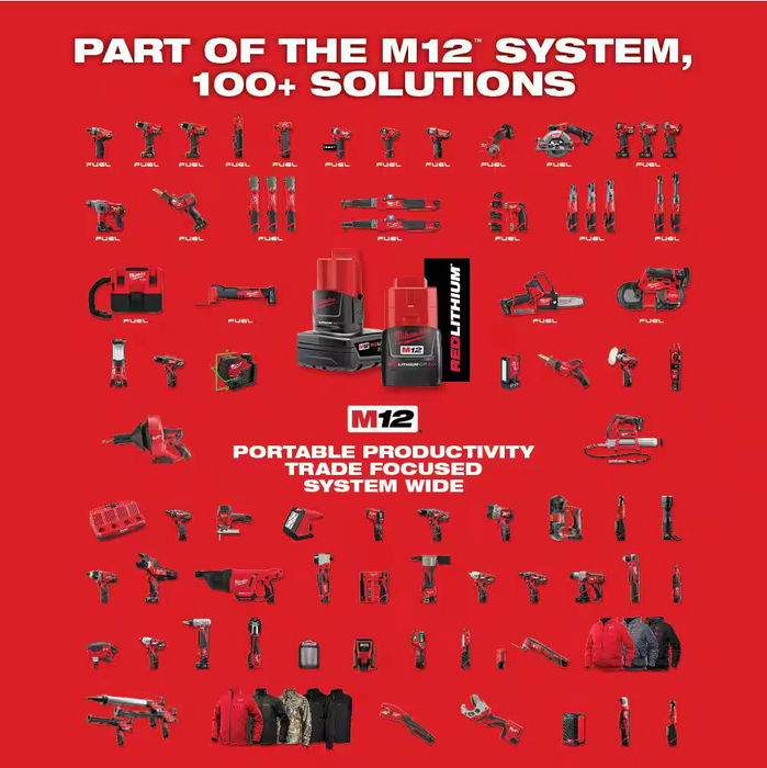 2494-22 Milwaukee M12 Fuel Cordless 2-Tool Combo Kit (2407-20, 2462-20