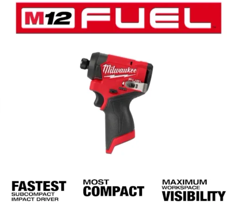 3453-20 Milwaukee M12 Fuel 1/4" Hex Impact Driver