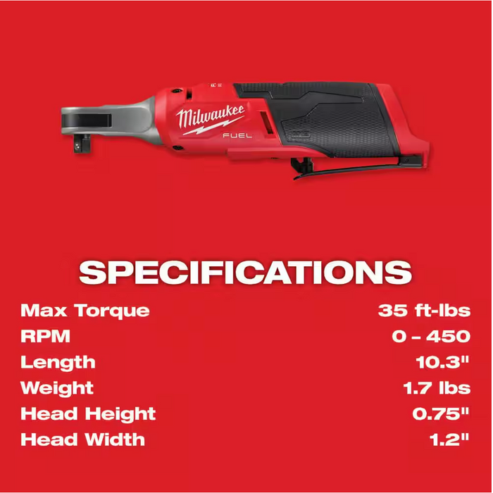 2567-20 Milwaukee M12 Fuel 3/8" High Speed Ratchet (Tool Only)