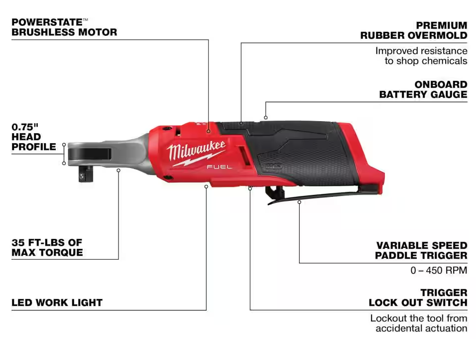 2567-20 Milwaukee M12 Fuel 3/8" High Speed Ratchet (Tool Only)